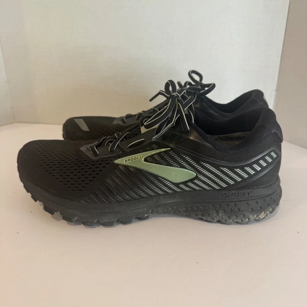 Brooks Ghost 12 GTX Mens Running Shoes Black Lime Waterproof  10 Running Goretex